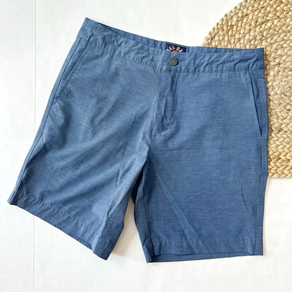 Faherty Blue Flat Front Men Shorts